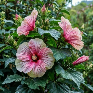 Гибискус Иден Бьюти купить по цене от 460р. в интернет-магазине «Посадика» с доставкой почтой в в Карпинске и по всей России – [изображение №1].